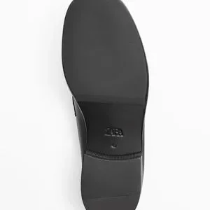Zara | Shoes | Zara Metal Trim Leather Loafers | Poshmark display picture 3